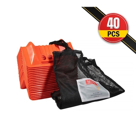 Mytee Products 40 Pcs 4 inx10 in Orange Flatbed Corner Protector V Shaped with Carrying Case, 2PK PCP10-20PACK-ORANGEx2