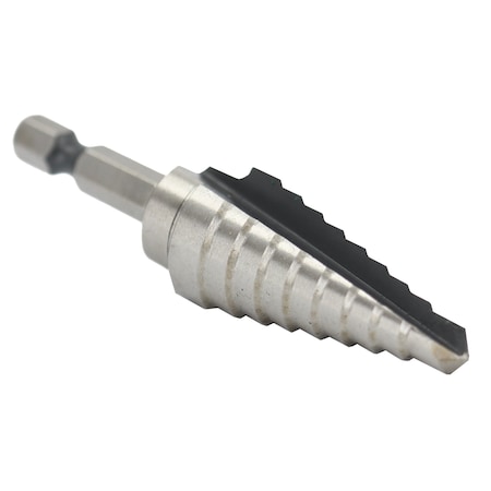 Drill America No 3 HSS Quick Change Hex Shank Step Drill Bit (1/4" - 3/4" by 1/16") VAC3HEX