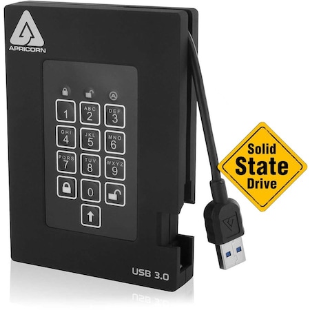 Apricorn Aegis Padlock A25-3PL256-S256F 256 GB Rugged Solid State Drive - External A25-3PL256-S256F