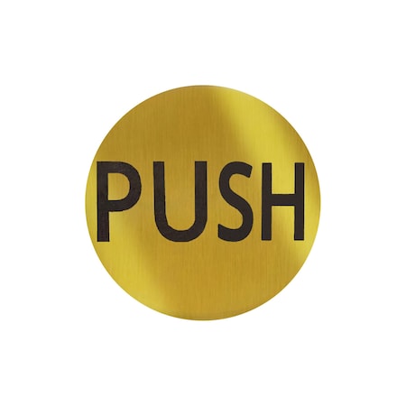 Brixwell Round Push Indicator Polished Brass Finish Push Polished Brass RPU2PB