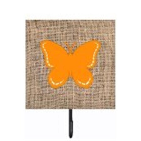 Carolines Treasures Butterfly Burlap And Orange Leash Or Key Holder BB1035-BL-OR-SH4