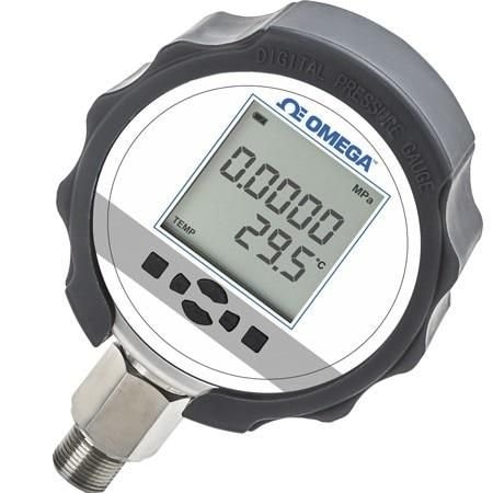 Omega Digital Pressure Gauge, Advanced, High Accuracy, Gauge, 0 psi to 5000 psi, 0.05 %, 1/4 " NPT Male, DPG210-5.0KG