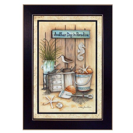 Homeroots Another Day in Paradise 1 Black Framed Print Wall Art 405287