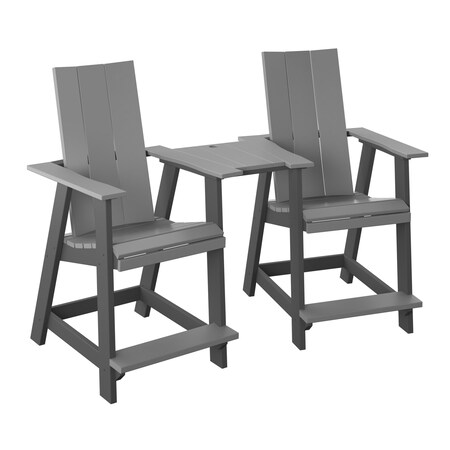 Polybird MODERN TETE-A-TETE         LIGHT GRAY AND CHARCOAL POLYBIRD P68