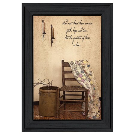 Homeroots These Three Remain 2 Black Framed Print Wall Art 406433
