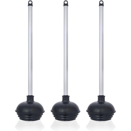 Neiko Toilet Plungers, 3 Pack, Residential, Commercial, Industrial Building Sanitation Use 60180A