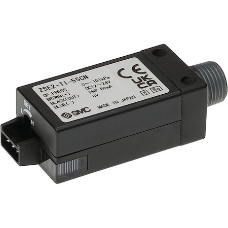Smc Pressure Switch, 12 to 24V DC ZSE2-T1-55CN