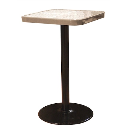 Leisure Craft 24" Square Perforated Pedestal Table, Portable, 40"H, Sandstone SQ24TAB40-SANDSTONE