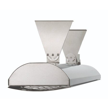 Eurofase SS 39in Dual Element 4000W 240V Heater, Stainless Steel, Clover Decor Plate EF40240S2