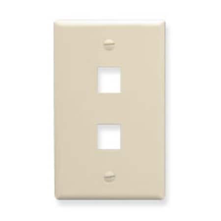 Icc FACE-2-AL 2 Port Faceplate - Almond ICC-FACE-2-AL