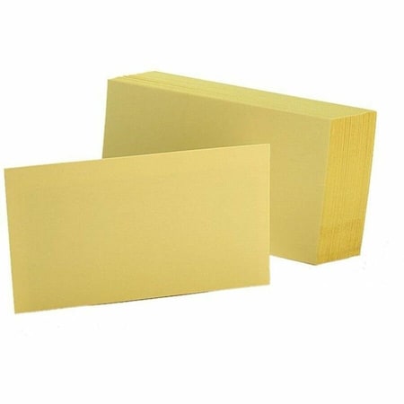 Oxford Card, Plain, 3X5, Canary, PK100 7320CAN