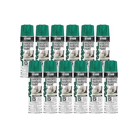 Seymour Midwest Stripe 6-Series Inverted Ground Marking Paint, Safety Green net 17oz., 12PK 20655