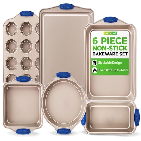 Nutrichef 6-Piece Nonstick Bakeware Set NCSBSG36