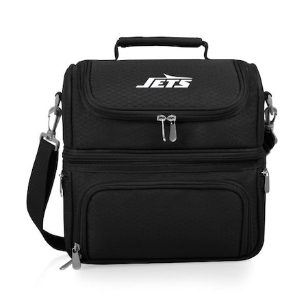 Picnic Time Family Of Brands New York Jets - Pranzo Lunch Bag Cooler with Utensils, (Black) 512-80-175-224-2