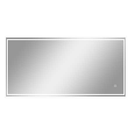 Homeroots 47" Clear Lighted Unframed Bathroom Vanity Mirror 564845