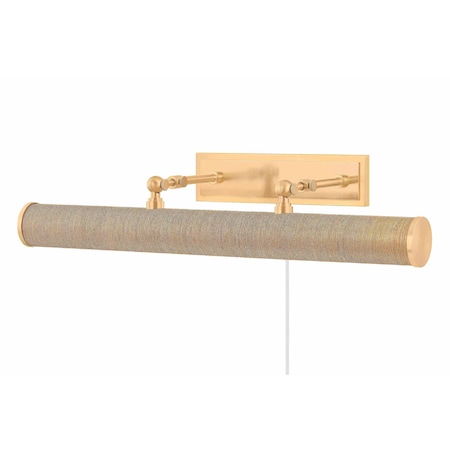 Mitzi Natalia 6.75in wide 2 Light Wall Sconce in Aged Brass/Ceramic Windy Dune H999102-AGB/CYD