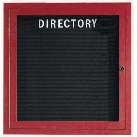 Aarco Outdoor Enclosed Directory w/ Al Wood Look Finish, Cherry Wood Look, 36''Hx36''W OADCW3636R