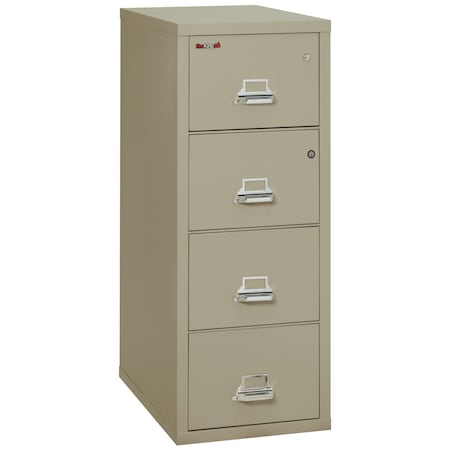 Fireking 4 Drawer, 1 Hr Fire Rated, Vertical, 31" Legal, Safe-In-A-File Pewter 4-2131-CPESF