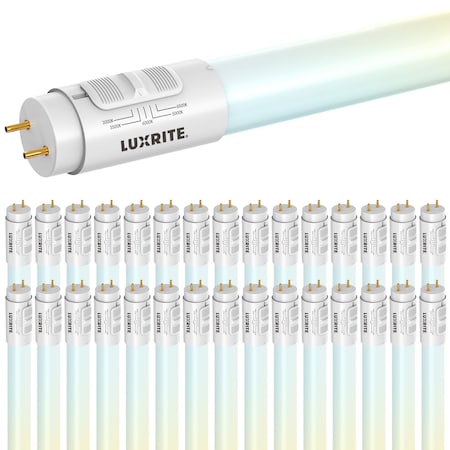 Luxrite 4FT T8 LED Tube Light, 13W (32W Equivalent), 1900 Lumens, 30PK LR34244