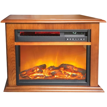 Lifesm 3-Element Infrared Fireplace with Oak Mantel FP1052-OAK