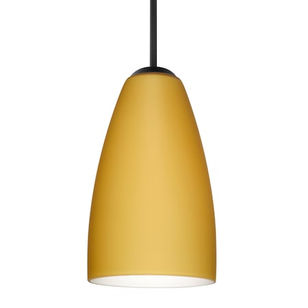 Besa Lighting Besa Riva 9 Pendant, Vanilla Matte, Black Finish, 1x 9W LED 1JT-1511VM-LED-BK