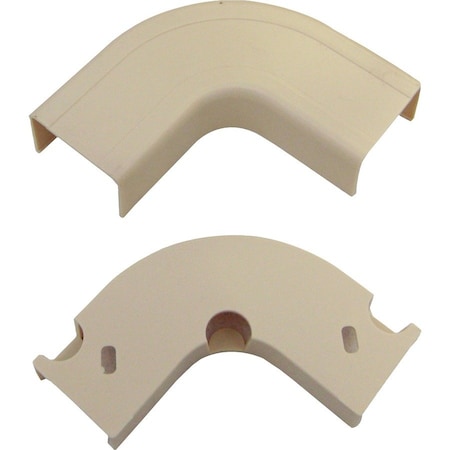 Cable Wholesale 90 Deg Flat Elbow Raceway, FWT Series, Ivory 31R1-001IV