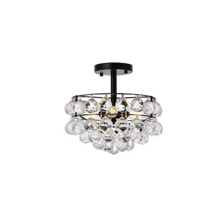 Lighting Business 12 in. Savannah Flush Mount in Black LI3485696