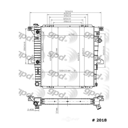 Global Parts Distributors Radiator 2018C