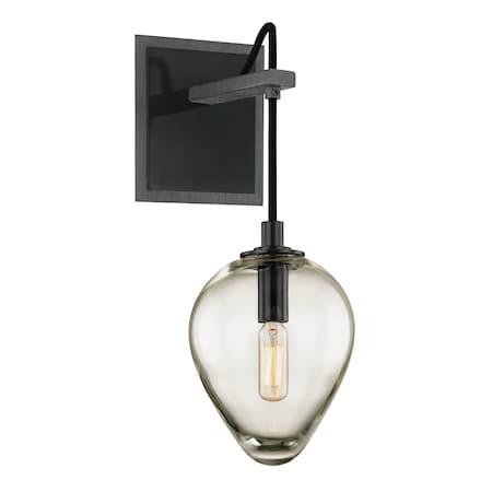 Troy Lighting Brixton 1 Light Wall Sconce 5.75 In. Graphite/Black Chrome B6201-GRA/BCR