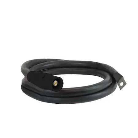 Power Assemblies Type W Pigtail 400A 4/0 AWG Series 16 Male Camlock to Lug 10 ft, Black 40TW16010MLE