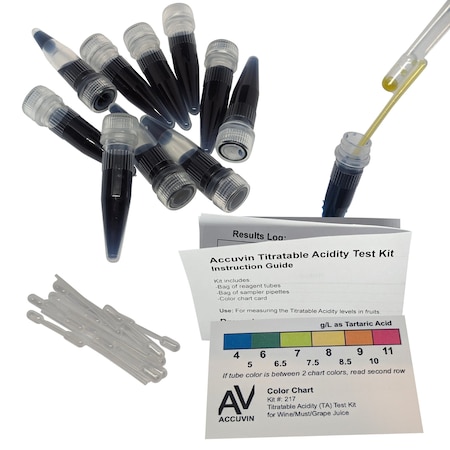 Accuvin Wine/Must/Grape Juice Titratable Acidity (TA) Test Kit [50 Tests per Kit] 217-50