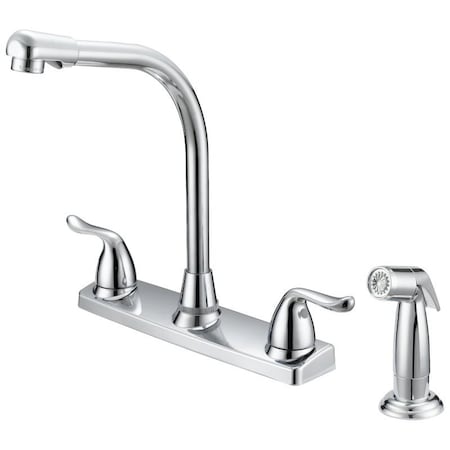 Boston Harbor Boston Harbor F8F10036CP Kitchen Faucet, 2-Faucet Handle, Metal, Chrome F8F10036CP
