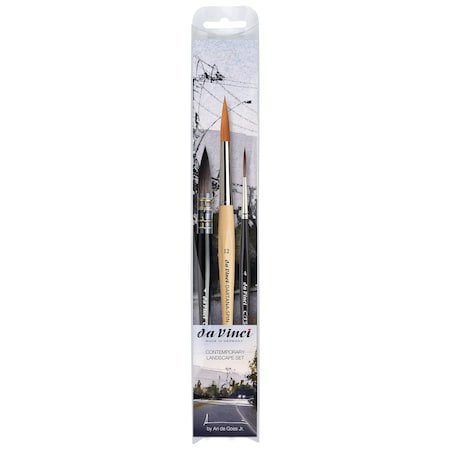 Da Vinci Artist Signature Collection by Ari de Goes Jr, Contemporary Landscape Brushes, Assorted, 3-Piece Set VA-4146_0
