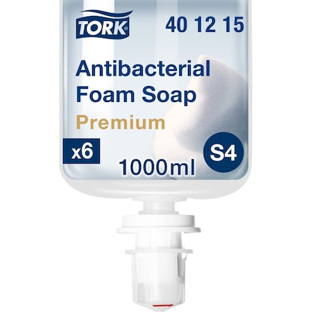 Tork Tork Antibacterial Foam Soap S4, Helps Kill Common Bacteria, 6 x 1L, 401215, PK6 401215