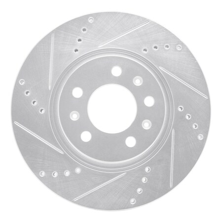 Dynamic Friction Co DFC Brake Rotor - Drilled and Slotted - Silver 631-53005L