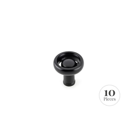 Kingston Brass 10-Pack Cabinet Industrial Knob for Kitchen, 36 mm, Matte Black RK22093MB