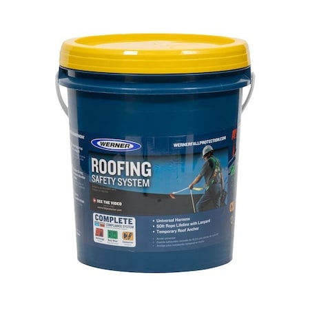 Werner K211 Series Roofing Safety System, 3-Piece, Multi-Color K211201W