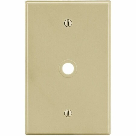 Hubbell Wiring Device-Kellems Wallplate, 1-Gang, .406" Opening, Box Mount, Ivory P11I