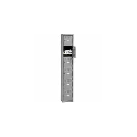 Tennsco Box Compartments, Single Stack, 12w x 18d x 72h, Medium Gray BS6121812AMG
