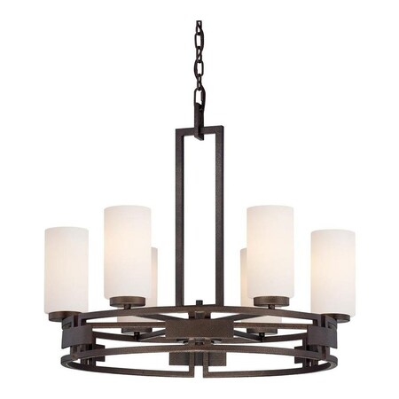 Designers Fountain Flemish Bronze 6 Lght Up Lghtng Chandelier from the Del Ray Collection 83886-FBZ