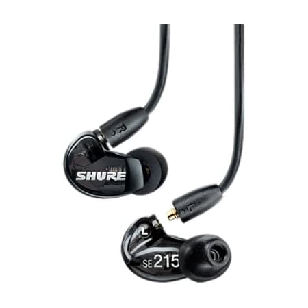 Shure PROFESSIONAL SOUND ISOLATION EARPHONES, SINGLE HIGH-DEFINITION DRIVER, CLEAR SOU SE215-K