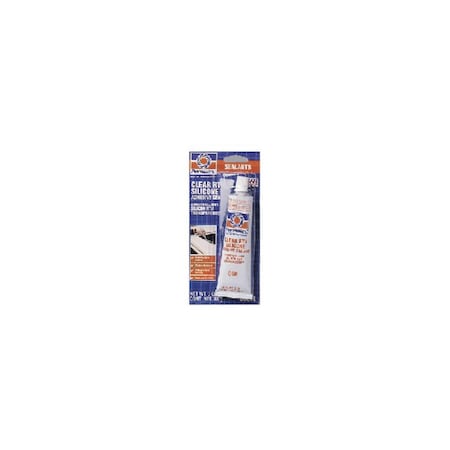 Itw Clear Silicone Adhesive Sealant, 3-oz. 80050