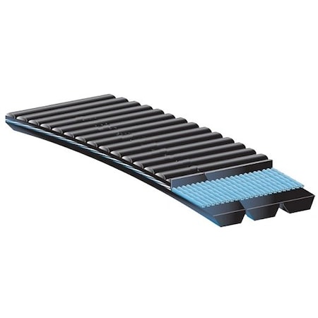 Gates V-Belt, Polyflex JB, 3/11M1360JB, 11M, Polyurethane, 1360 mm, 1.49 in Top Width 3/11M1360JB
