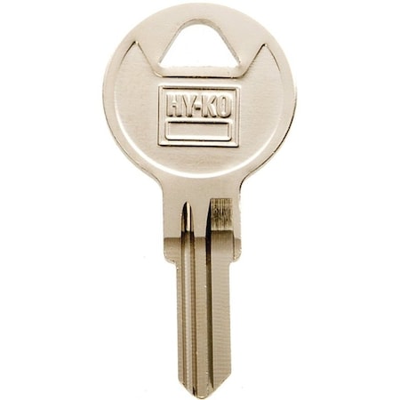 Hy-Ko Key Blank, Brass, Nickel, For: Wright Cabinet, House Locks and Padlocks 11010WTP1