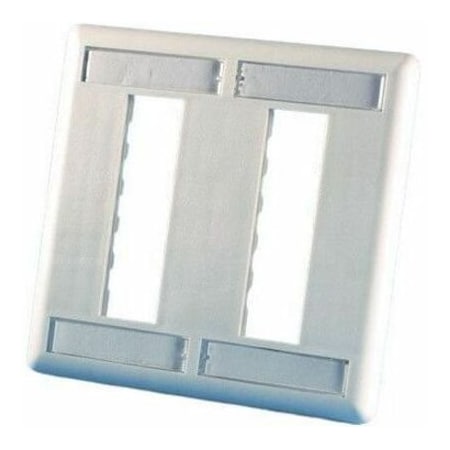Ortronics 6-PORT FLUSH MOUNT UNLOADED, DOUBLE GANG TRACJACK, WHITE 40300555-88