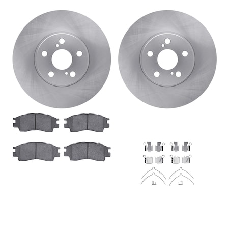 Dynamic Friction Co DFC Brake Rotor with 5000 Brake Pads and Hardware Kit 6512-76368
