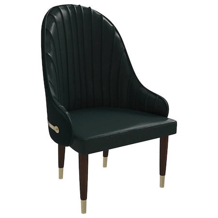 Leisuremod Elara Collection Wooden Dining Chair in Two-Tone Green EC59G