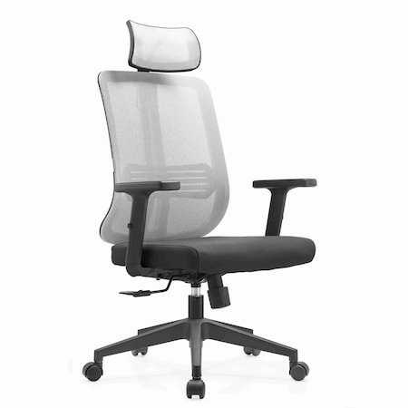 Leisuremod Nift Mesh Ergonomic Swivel Office Chair with Headrest NO62W