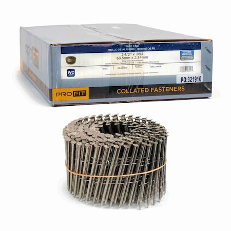 Camo 2-1/2" x .092, WIRE COIL RS 316SS 15 DEG 1.8M, 1800PK 0640151S