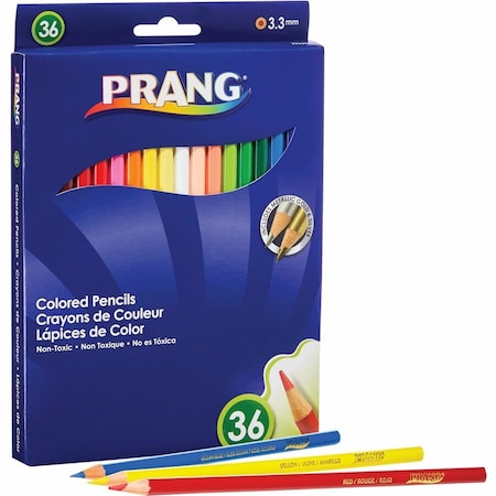 Dixon Ticonderoga COLORED WOODCASE PENCILS, 3.3 MM, 36 ASSORTED COLORS/SET 22360